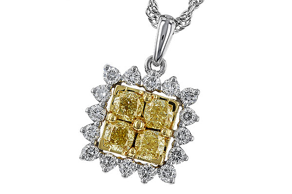 C311-31676: NECK .76 FANCY YELLOW DIAMONDS 1.09 TW