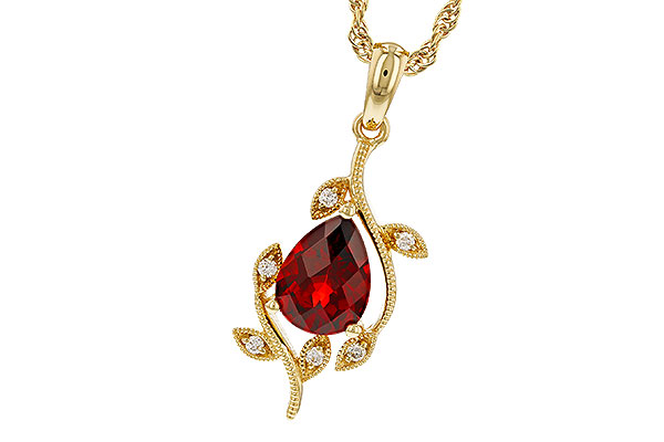 C311-34385: NECKLACE 1.34 GARNET 1.39 TGW (8X6MM GAR)
