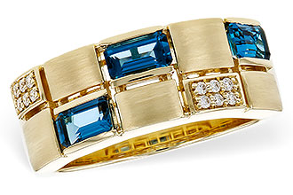 C311-34430: LDS RG .94 LONDON BLUE TOPAZ 1.00 TGW
