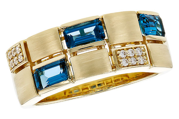 C311-34430: LDS RG .94 LONDON BLUE TOPAZ 1.00 TGW