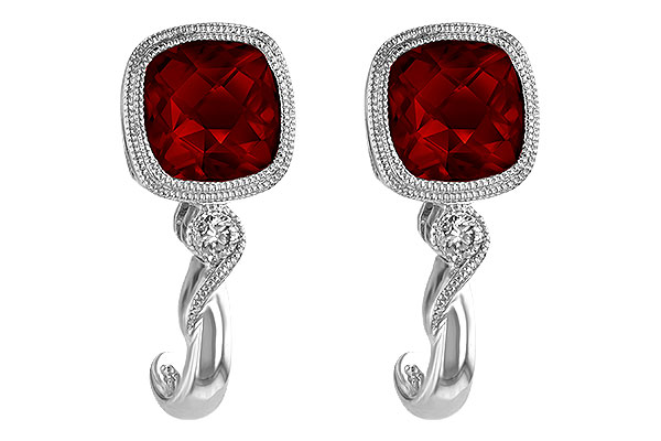 D220-44439: EARRINGS 2.36 GARNET 2.40 TGW