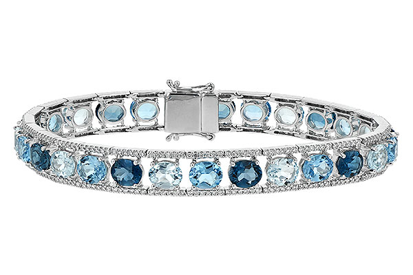 D225-84376: BRACELET 16.54 BLUE TOPAZ 17.78 TGW