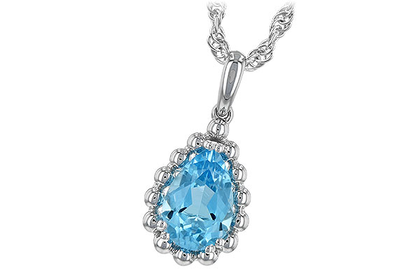 D225-86257: NECKLACE 1.55 CT BLUE TOPAZ