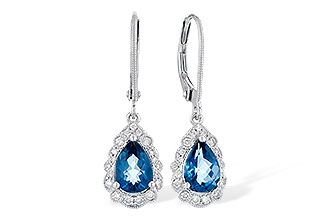 D309-53539: EARR 1.48 TW LONDON BLUE TOPAZ 1.63 TGW