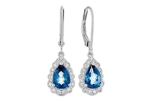 D309-53539: EARR 1.48 TW LONDON BLUE TOPAZ 1.63 TGW