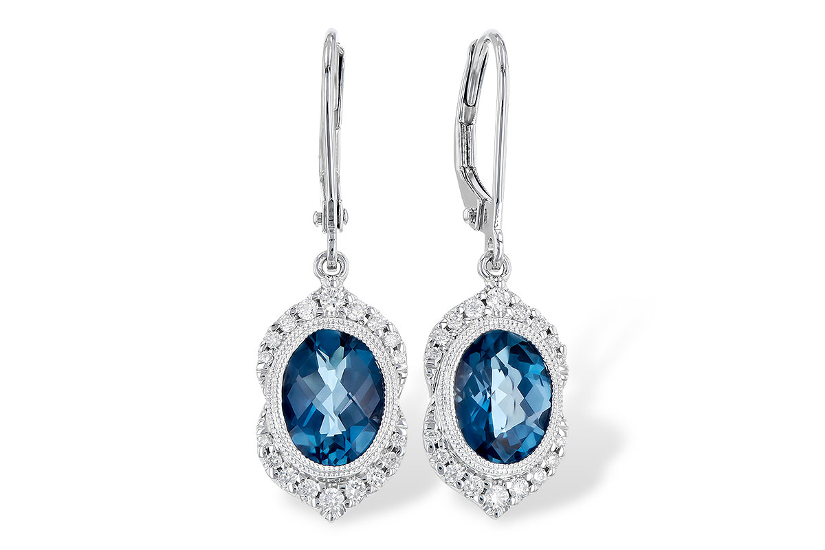 D309-54430: EARR 2.45 LONDON BLUE TOPAZ 2.64 TGW