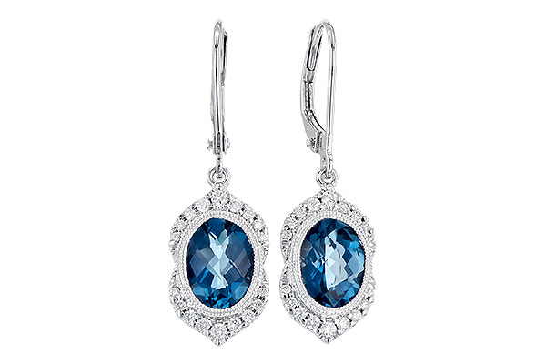 D309-54430: EARR 2.45 LONDON BLUE TOPAZ 2.64 TGW