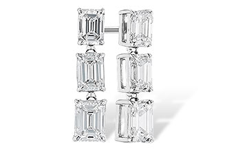 D310-38076: EARRINGS 1.12 TW EMERALD CUTS