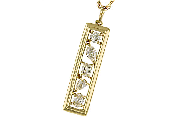 D310-45294: NECKLACE .85 TW FANCY CUT DIAMONDS