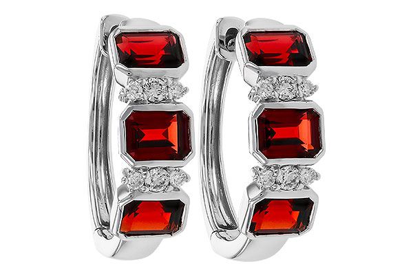 D311-29876: EARRING 1.50 TW GARNET 1.61 TGW