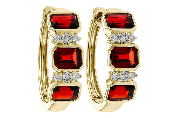 D311-29876: EARRING 1.50 TW GARNET 1.61 TGW