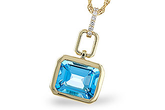 D311-31721: NECKLACE 3.26 BLUE TOPAZ 3.30 TGW (10x8MM BT)