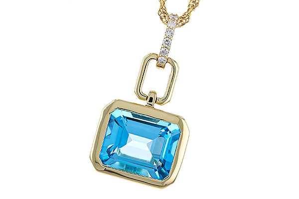 D311-31721: NECKLACE 3.26 BLUE TOPAZ 3.30 TGW (10x8MM BT)