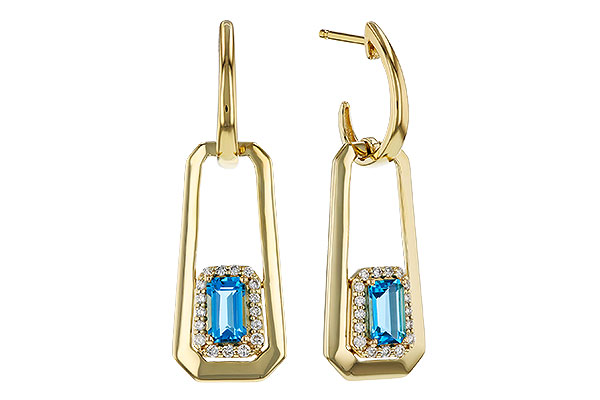 D311-36239: EARRING .66 TW BLUE TOPAZ .80 TGW (5x3MM BT)