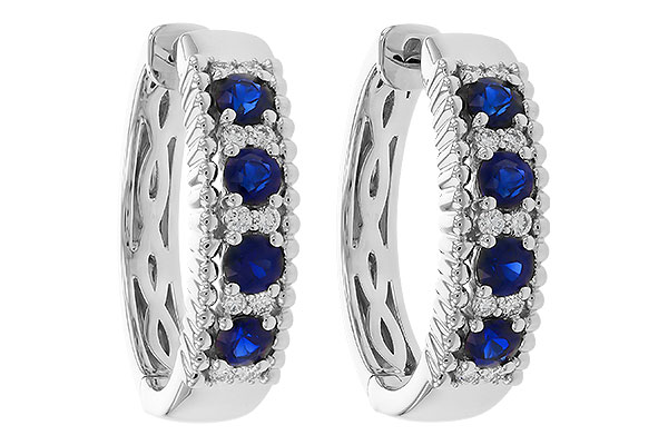 D311-36248: EARRINGS .56 TW SAPP .68 TGW