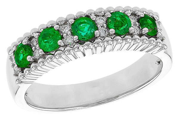 D311-36257: LDS WED RG .48 TW EMERALD .60 TGW