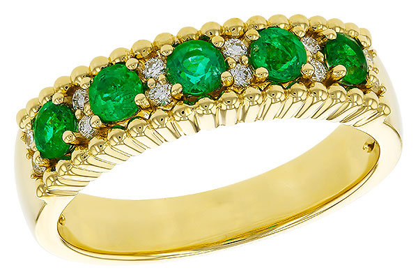 D311-36257: LDS WED RG .48 TW EMERALD .60 TGW