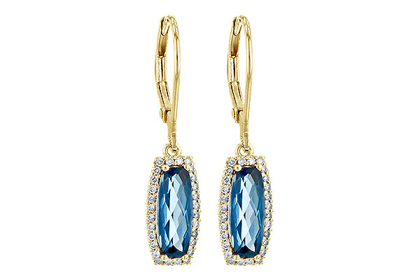 E226-78939: EARR 2.10 LONDON BLUE TOPAZ 2.28 TGW