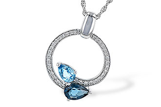 E226-79857: NECK 1.22 BLUE TOPAZ 1.40 TGW