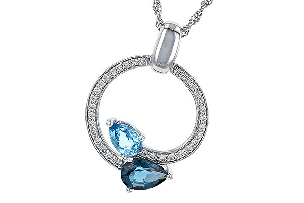 E226-79857: NECK 1.22 BLUE TOPAZ 1.40 TGW