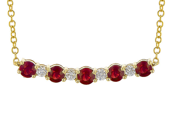 E226-81639: NECK .58 TW RUBY .70 TGW