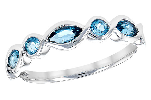 E309-48957: LDS RG .60 TW BLUE TOPAZ