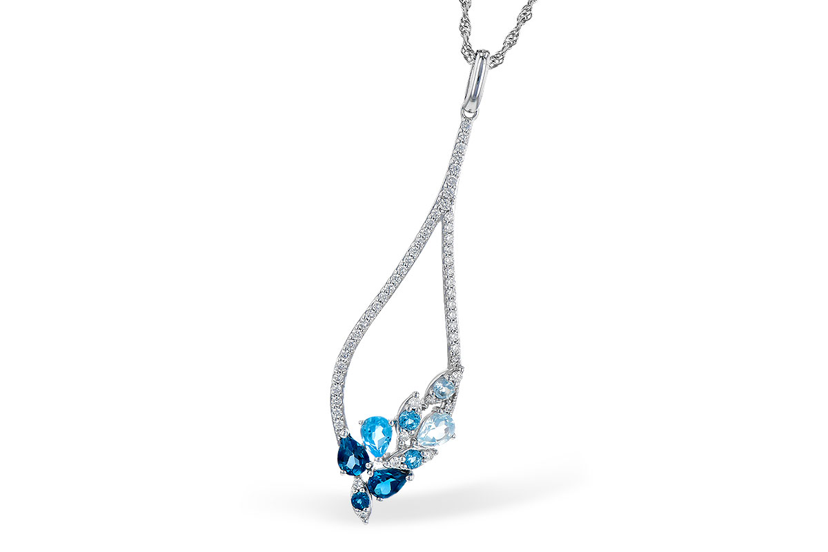 E309-49857: NECK .82 BLUE TOPAZ 1.05 TGW