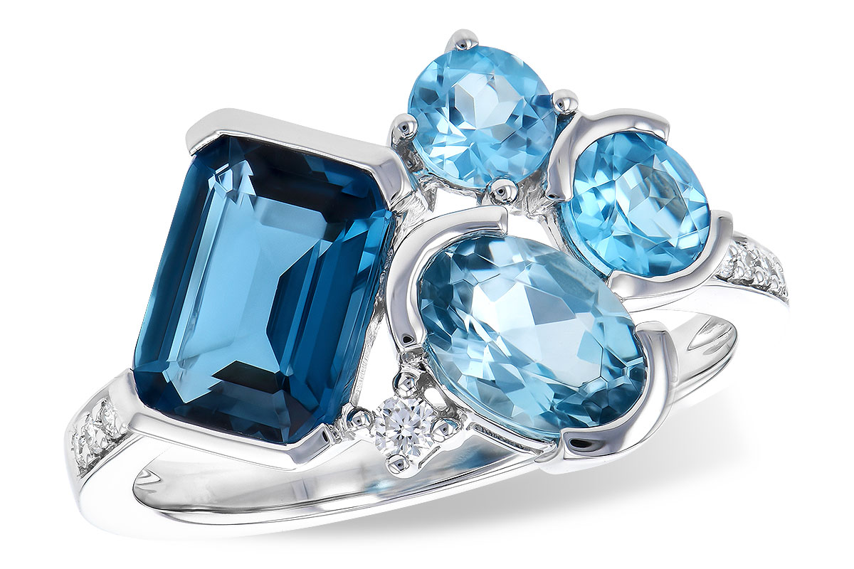 E309-52585: LDS RG 3.08 BLUE TOPAZ TW 3.15 TGW