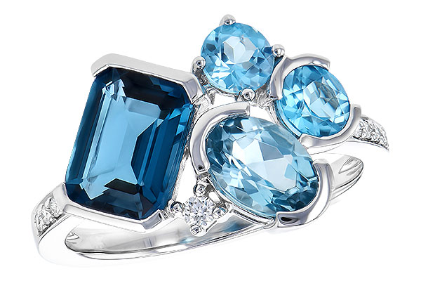 E309-52585: LDS RG 3.08 BLUE TOPAZ TW 3.15 TGW