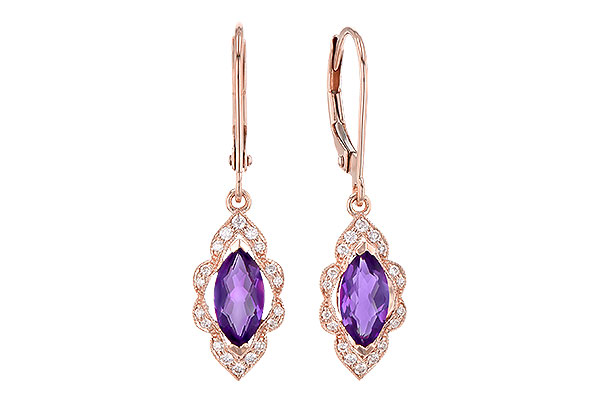 E309-54366: EARR .92 TW AMETHYST 1.07 TGW