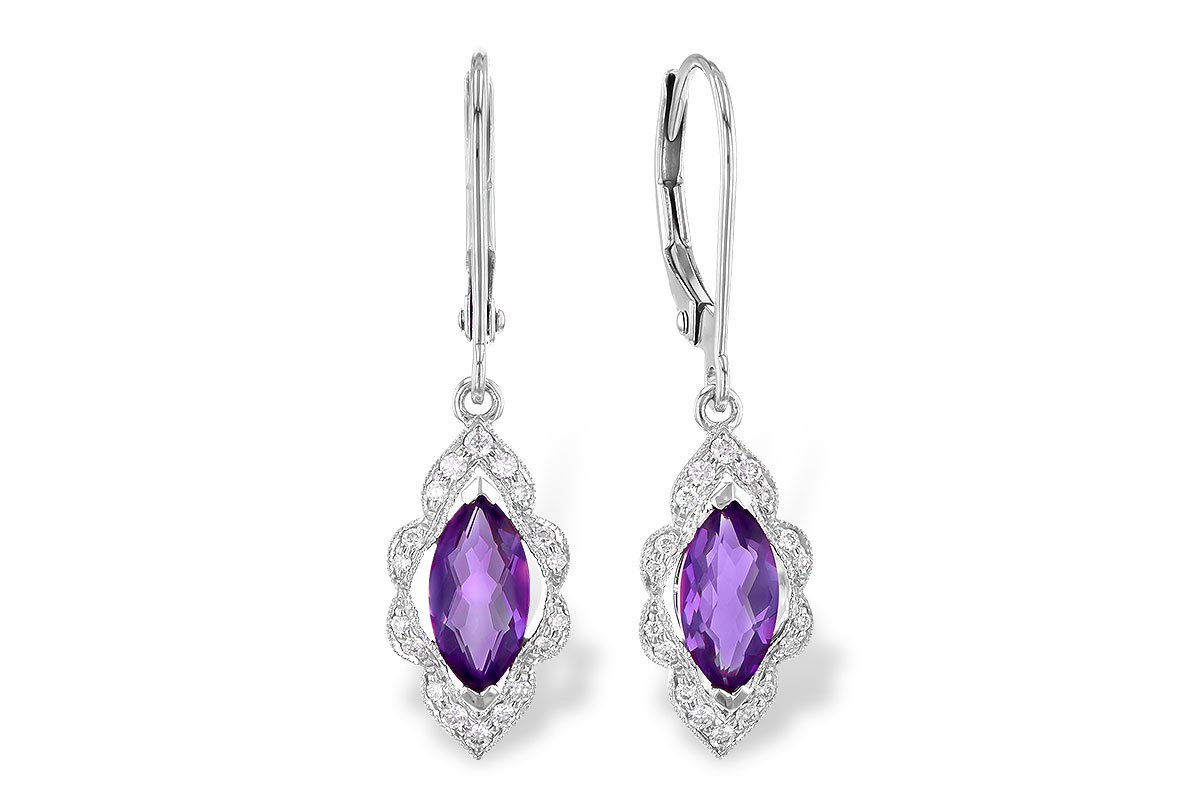 E309-54366: EARR .92 TW AMETHYST 1.07 TGW