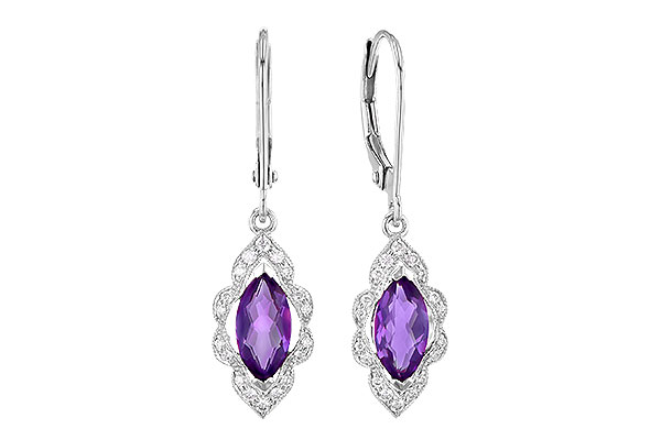 E309-54366: EARR .92 TW AMETHYST 1.07 TGW