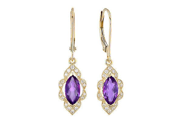 E309-54366: EARR .92 TW AMETHYST 1.07 TGW