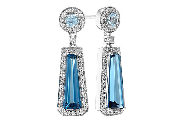 E310-40785: EARR 2.28 TW BLUE TOPAZ 2.54 TGW