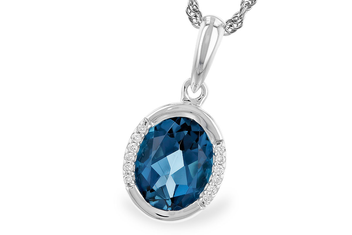 E310-40794: NECK 1.90 TW LONDON BLUE TOPAZ 1.93 TGW (9x7 LBT)