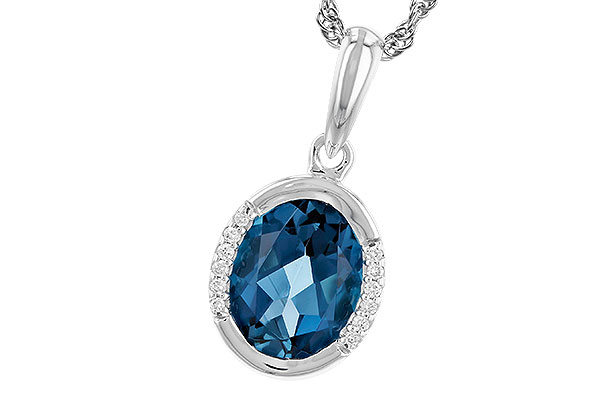 E310-40794: NECK 1.90 TW LONDON BLUE TOPAZ 1.93 TGW (9x7 LBT)