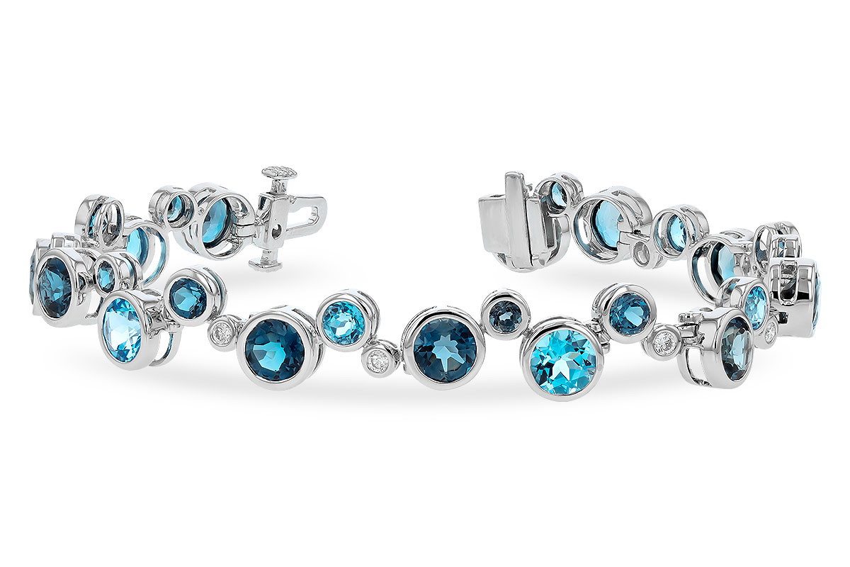 E310-41648: BRACELET 15.65 TW BLUE TOPAZ 15.95 TGW