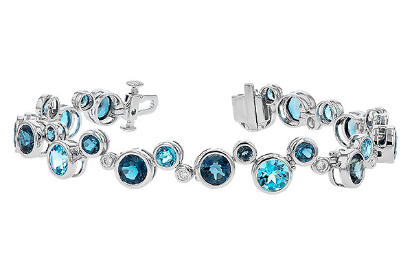 E310-41648: BRACELET 15.65 TW BLUE TOPAZ 15.95 TGW