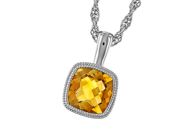 E310-43457: NECKLACE .75 CT CITRINE