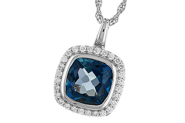 E310-43485: NECK 3.85 LONDON BLUE TOPAZ 4.15 TGW (9MM LBT)