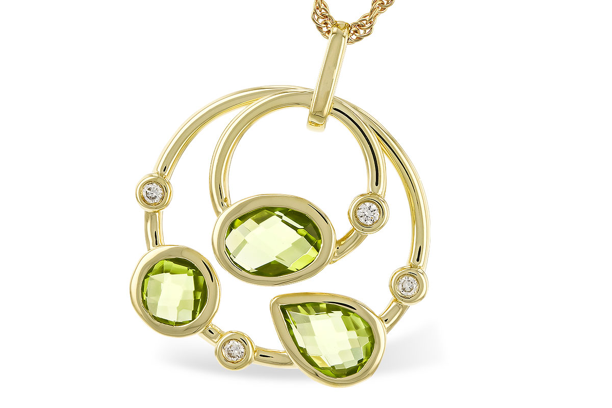 E311-28012: NECKLACE 2.20 PERIDOT 2.26 TGW