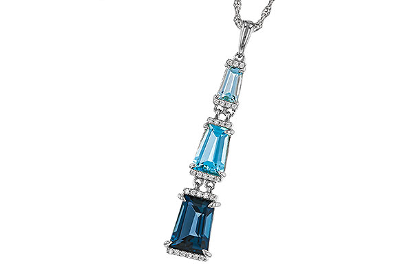 E311-31666: NECKLACE 2.60 TW BLUE TOPAZ 2.65 TGW