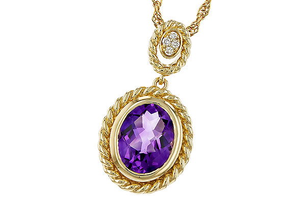 E311-36212: NECKLACE 1.38 AMETHYST 1.40 TGW (9x7MM AMY)
