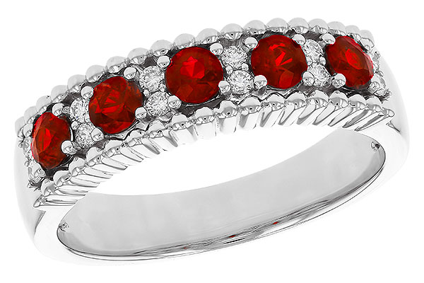 E311-36248: LDS WED RG .60 TW RUBY .72 TGW