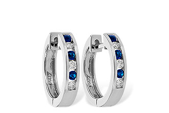 F037-67094: EARRINGS .16 SAPP .26 TGW