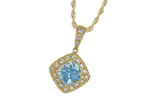 F043-09848: NECKLACE .80 AQUA .93 TGW