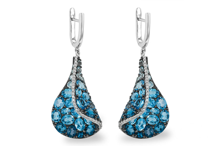 F224-05294: EARR 6.86 BLUE TOPAZ 7.05 TGW