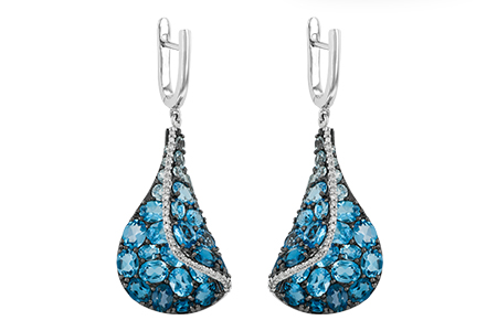 F224-05294: EARR 6.86 BLUE TOPAZ 7.05 TGW