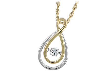 F224-99821: NECKLACE .14 BR (YG TRIM)