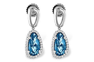 F226-80739: EARR 4.05 LONDON BLUE TOPAZ 4.36 TGW